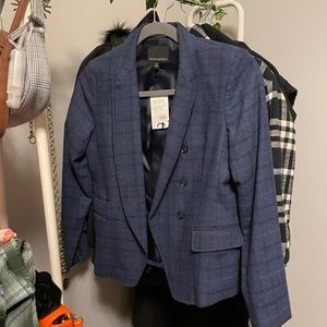 Banana Republic Blue Checkered Blazer (Size:10)